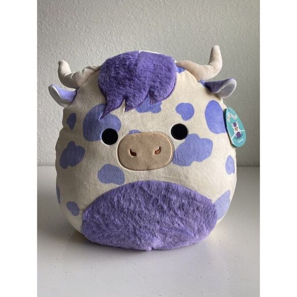 Squishmallows 16" Conway The Purple Spotted Highland Cow Plush Soft Toy NEW - Picture 1 of 11